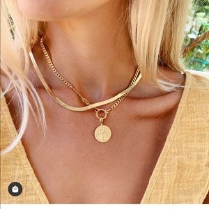 Wilder necklace with compass charm attachment